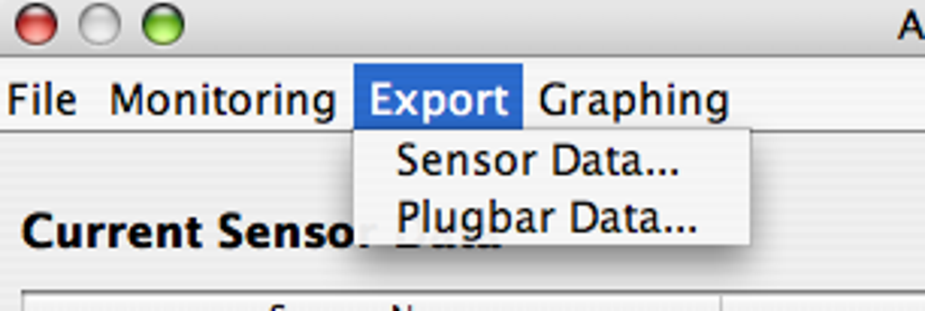 Exporting of sensor and plug data to Excel is supported.