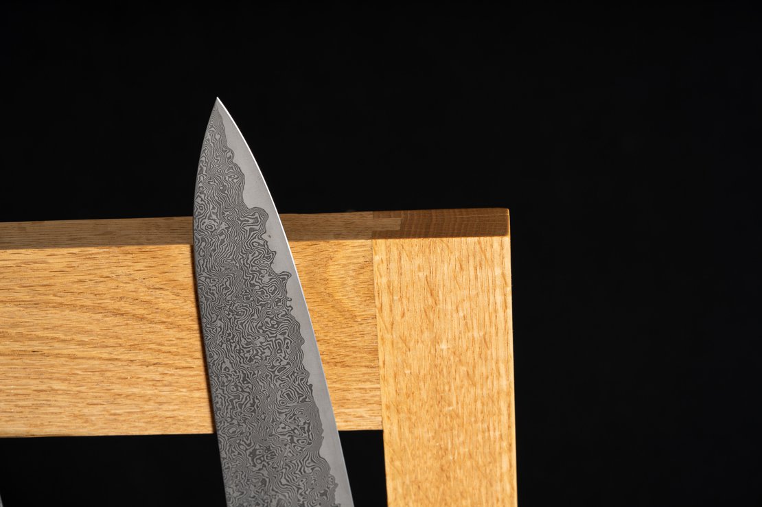 Smaller Oak Magnetic Knife Stand - Tenon Joint