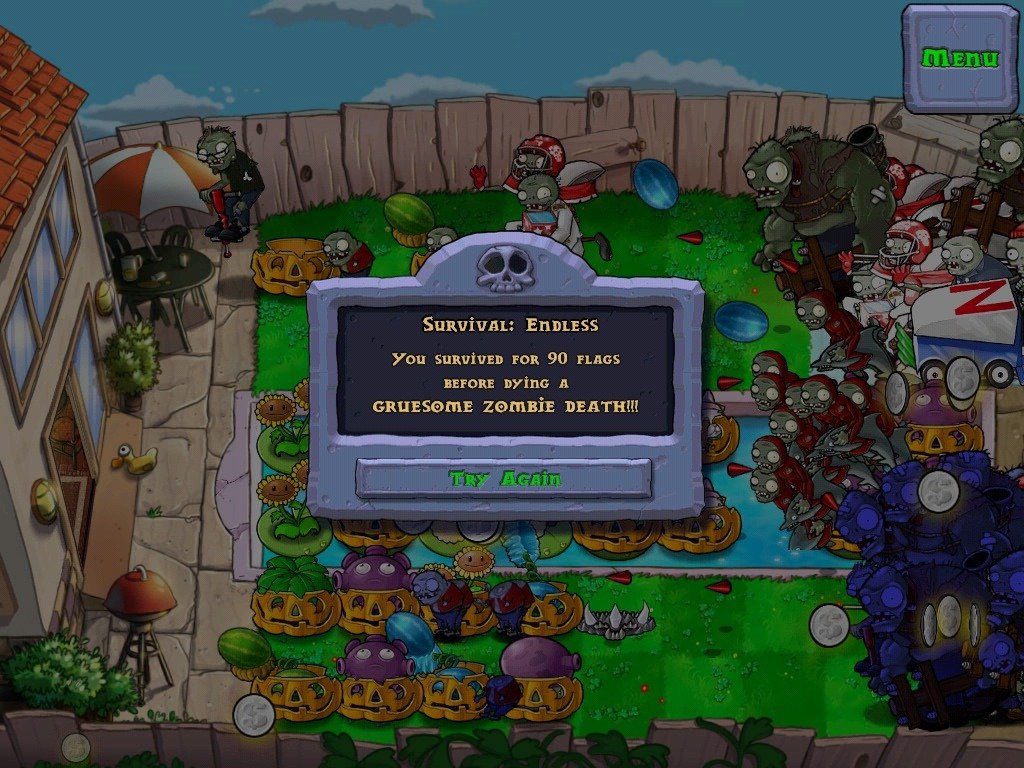 PvZ Survival Endless 90 flags