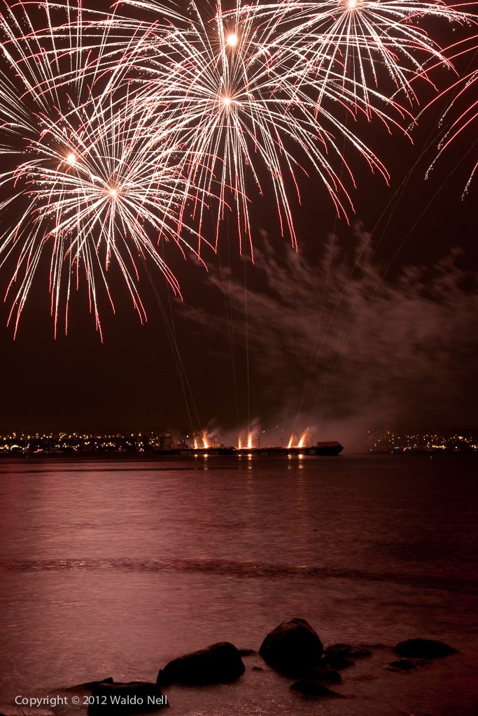 Fireworks over English Bay, 25 July 2009