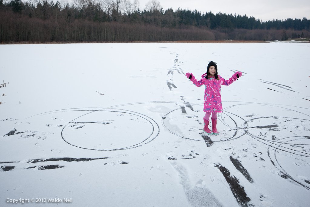 Katja on the frozen lake
