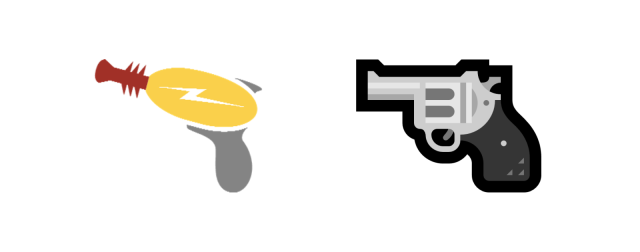 Pistol vs water pistol