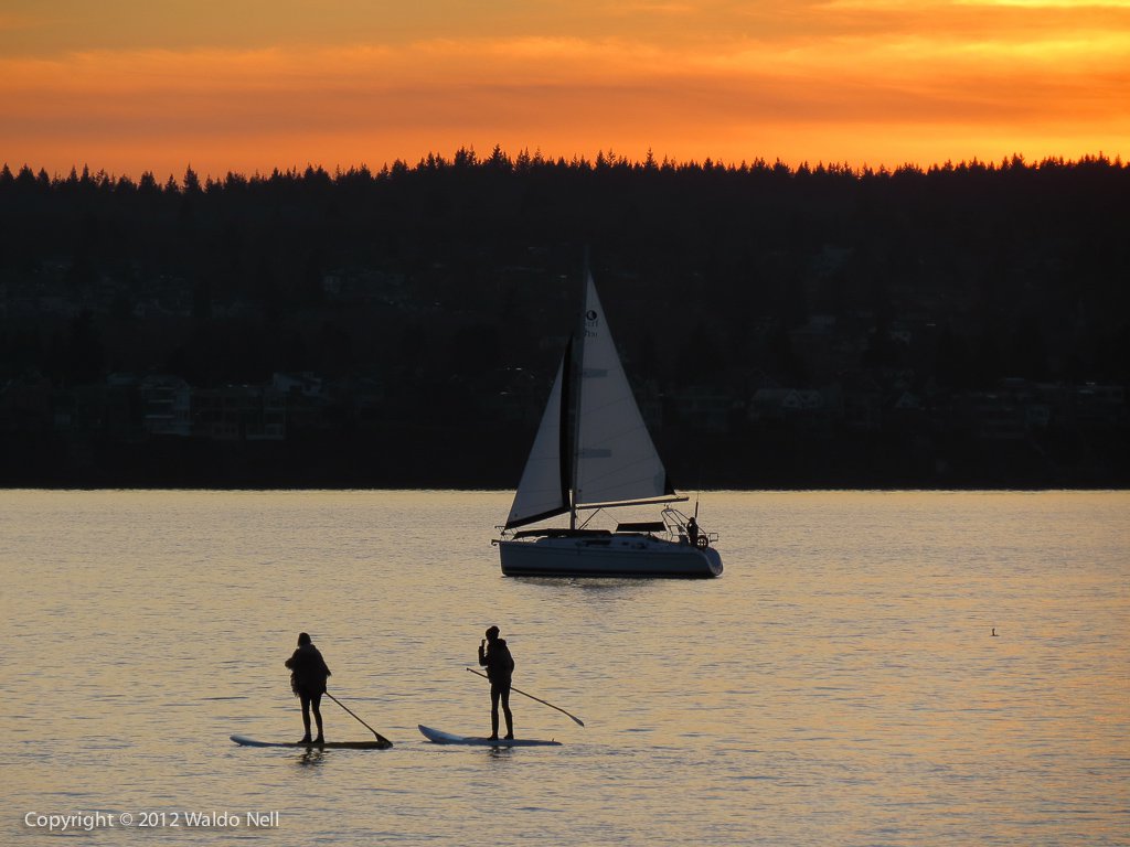 Paddlers at 414mm, 1/320 at f/5.0 @ ISO 100