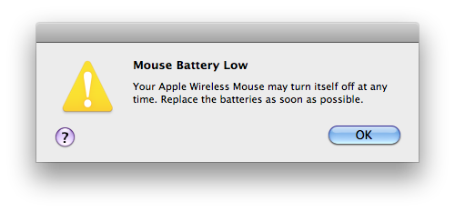 Mouse Low Battery