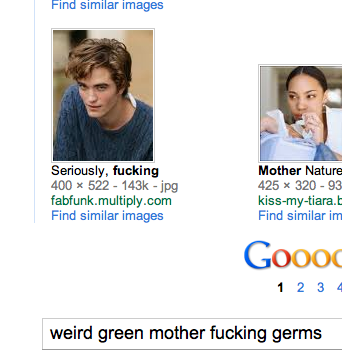 weird green mother fucking germs