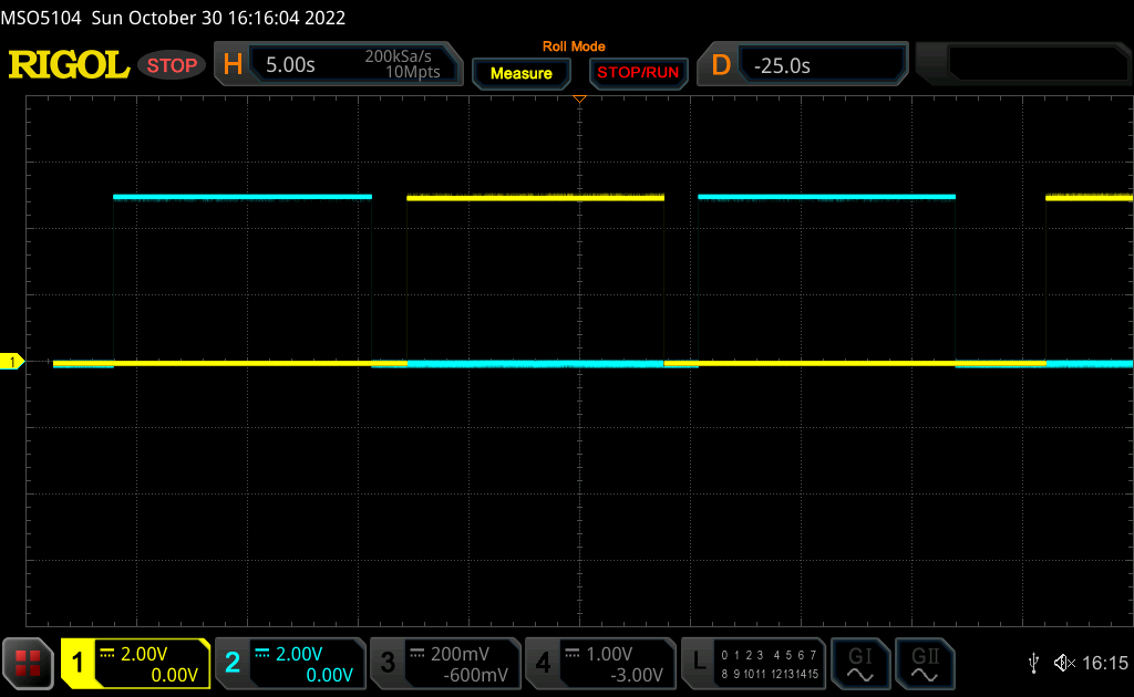 Oscilloscope #3 - alternating switching