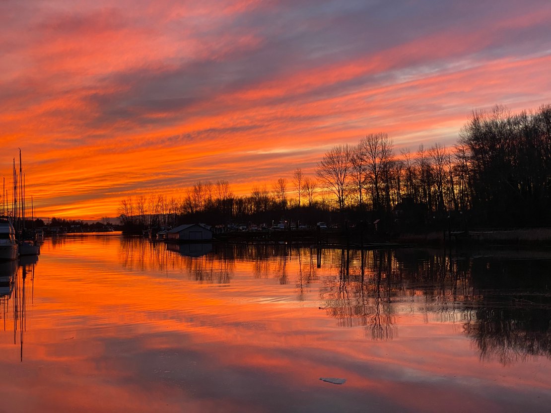 Sunset over Ladner - iPhone 11 Pro